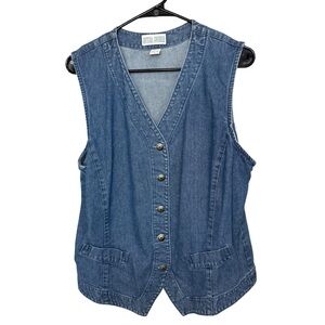 Gotcha Covered Vintage Denim Vest Size Large Made in USA‎